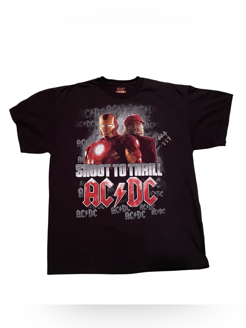 Iron Man and AC/DC Tee Shirt Size L